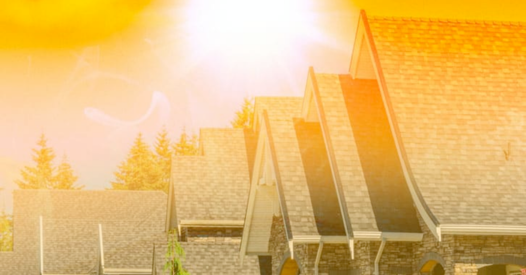 Hot sun on roof
